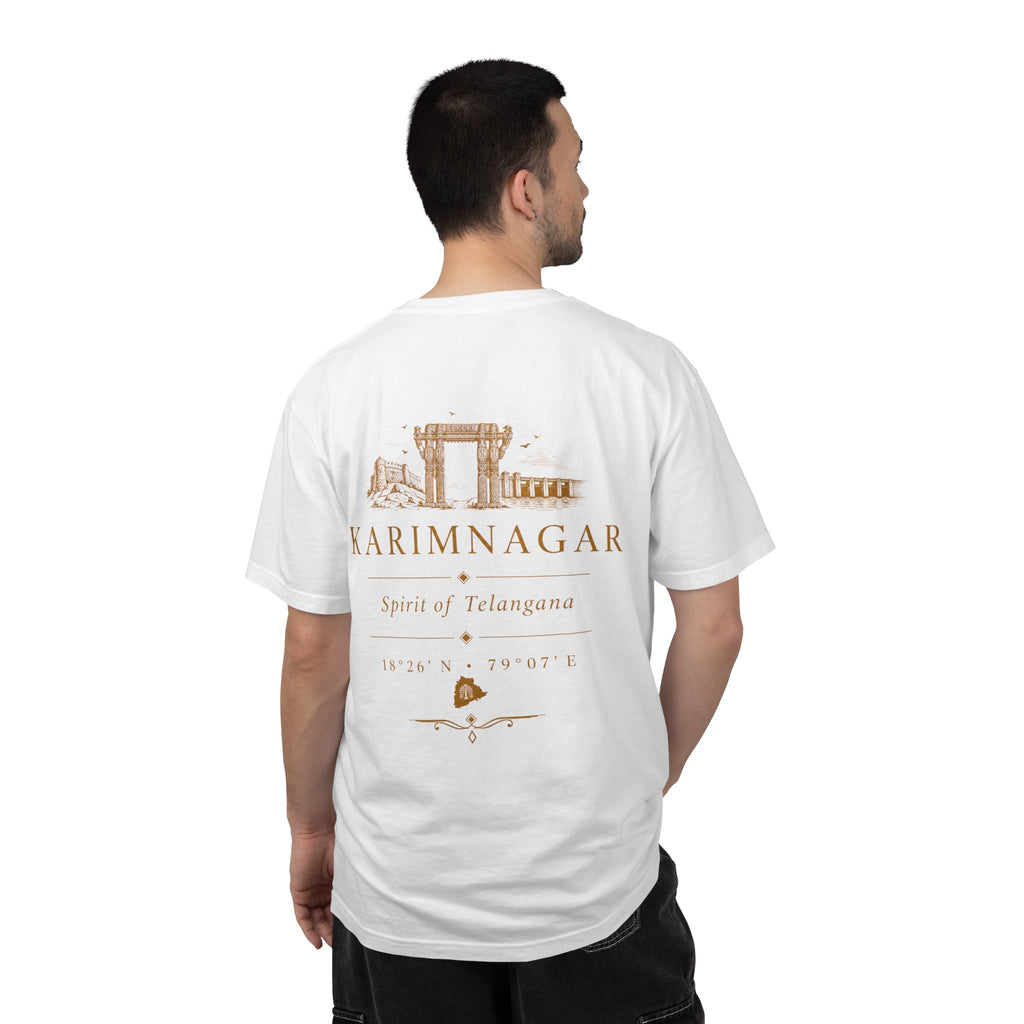 Karimnagar Landmark Tee — 'Karimnagar' Coordinates & Spirit of Telangana T-Shirt