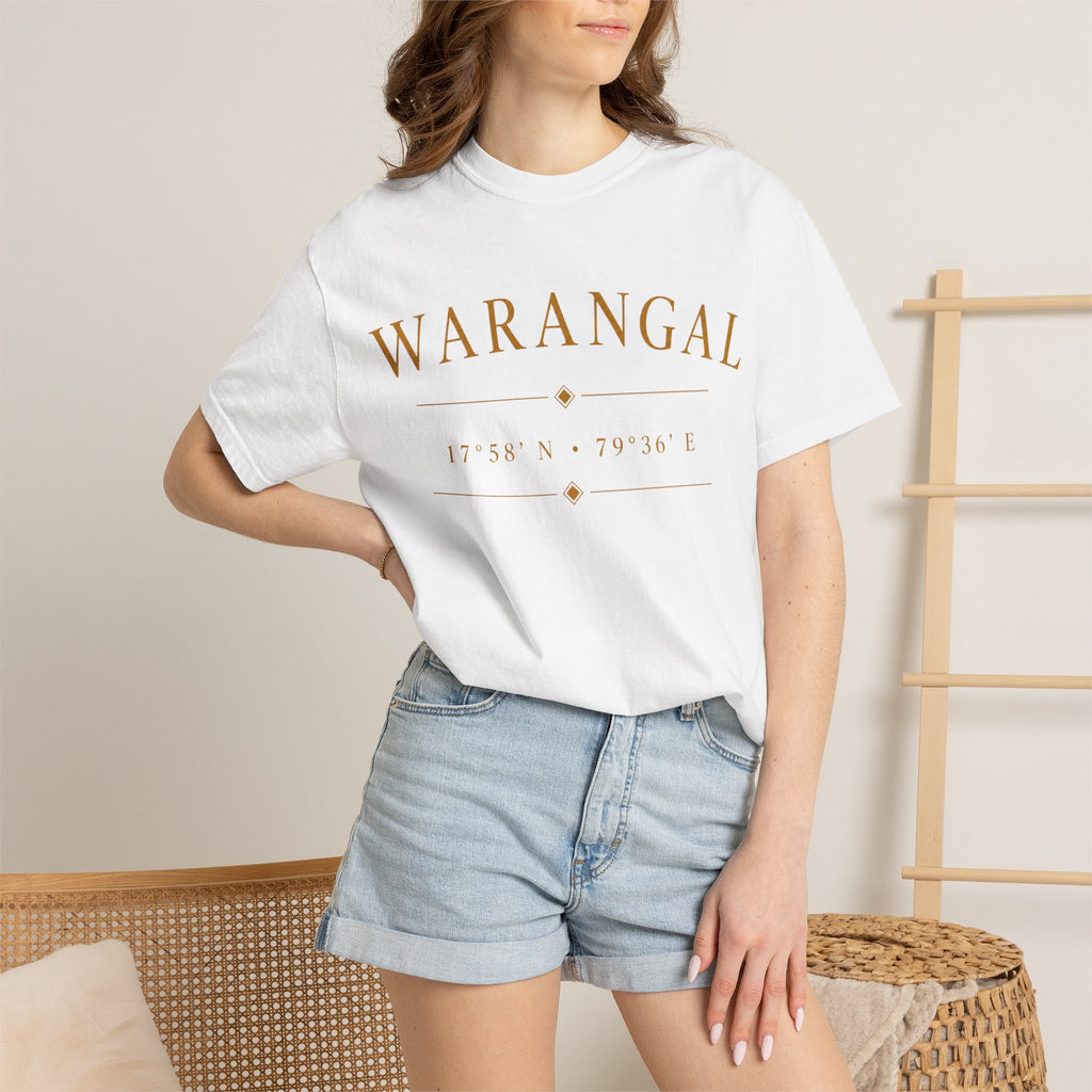 Warangal Heritage T-Shirt — 'Warangal' Typography with Kakatiya Legacy Graphic