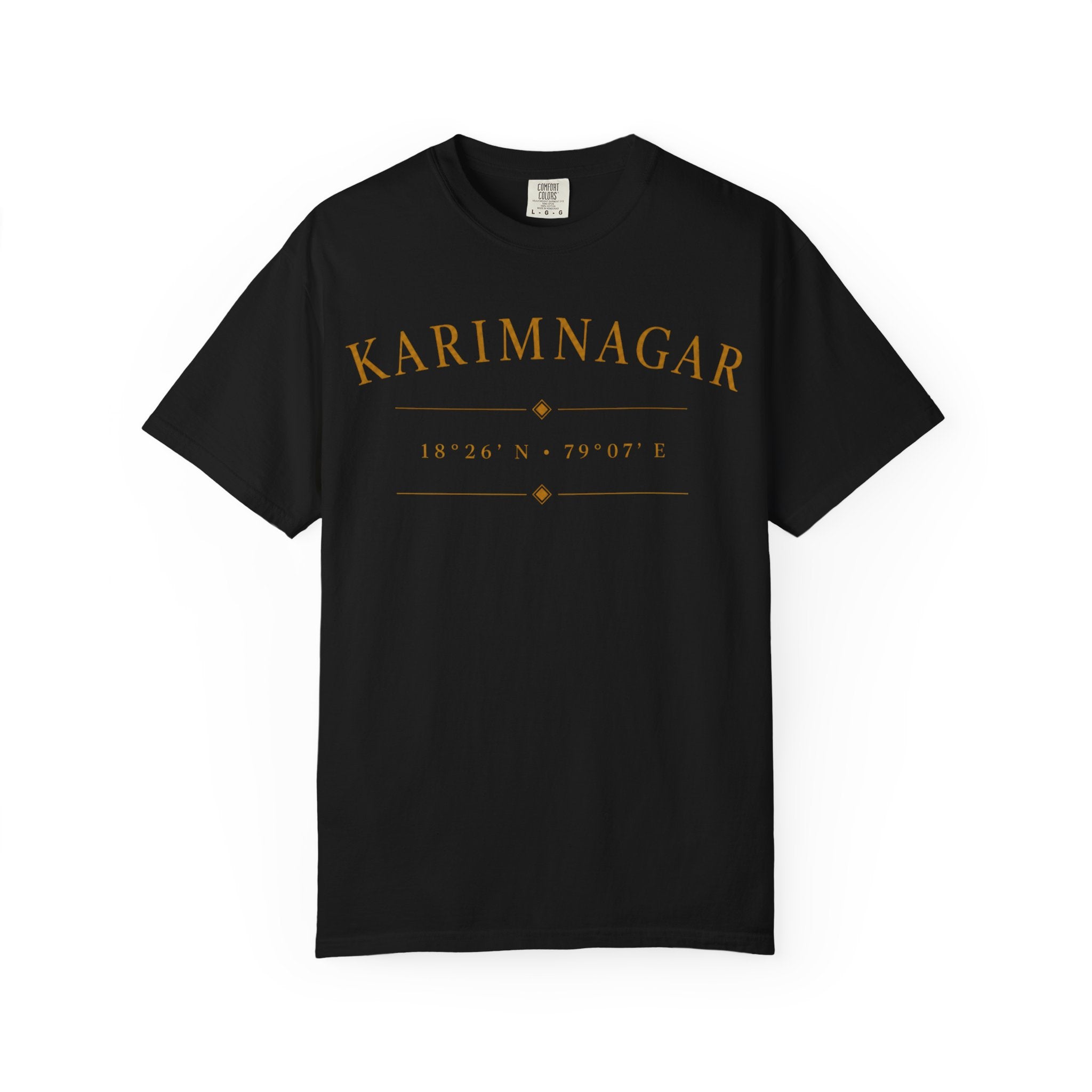Karimnagar Landmark Tee — 'Karimnagar' Coordinates & Spirit of Telangana T-Shirt