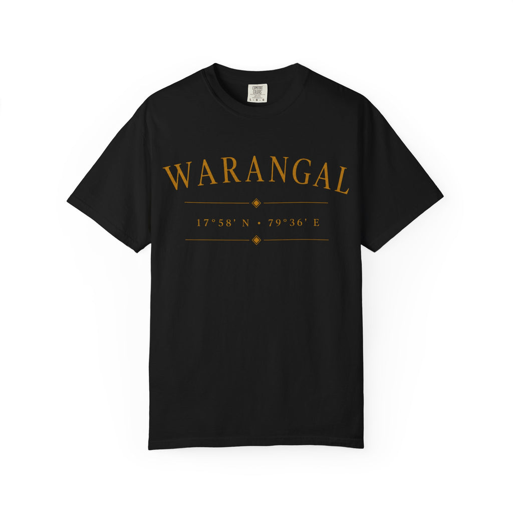 Warangal Heritage T-Shirt — 'Warangal' Typography with Kakatiya Legacy Graphic