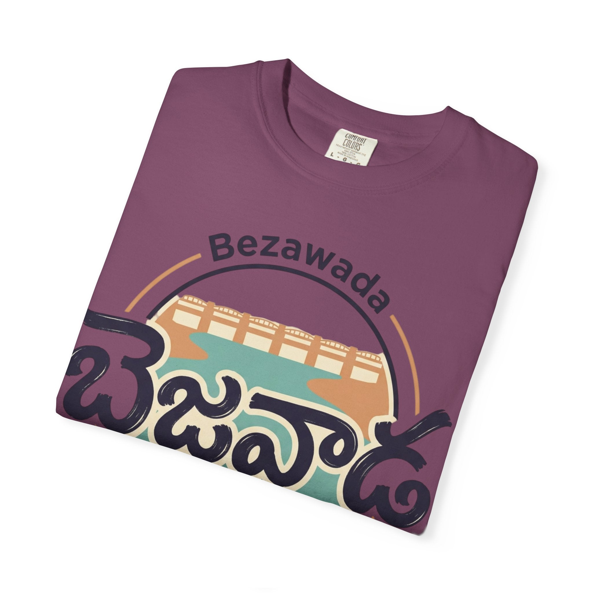 Bezawada Retro Telugu Graphic T-Shirt