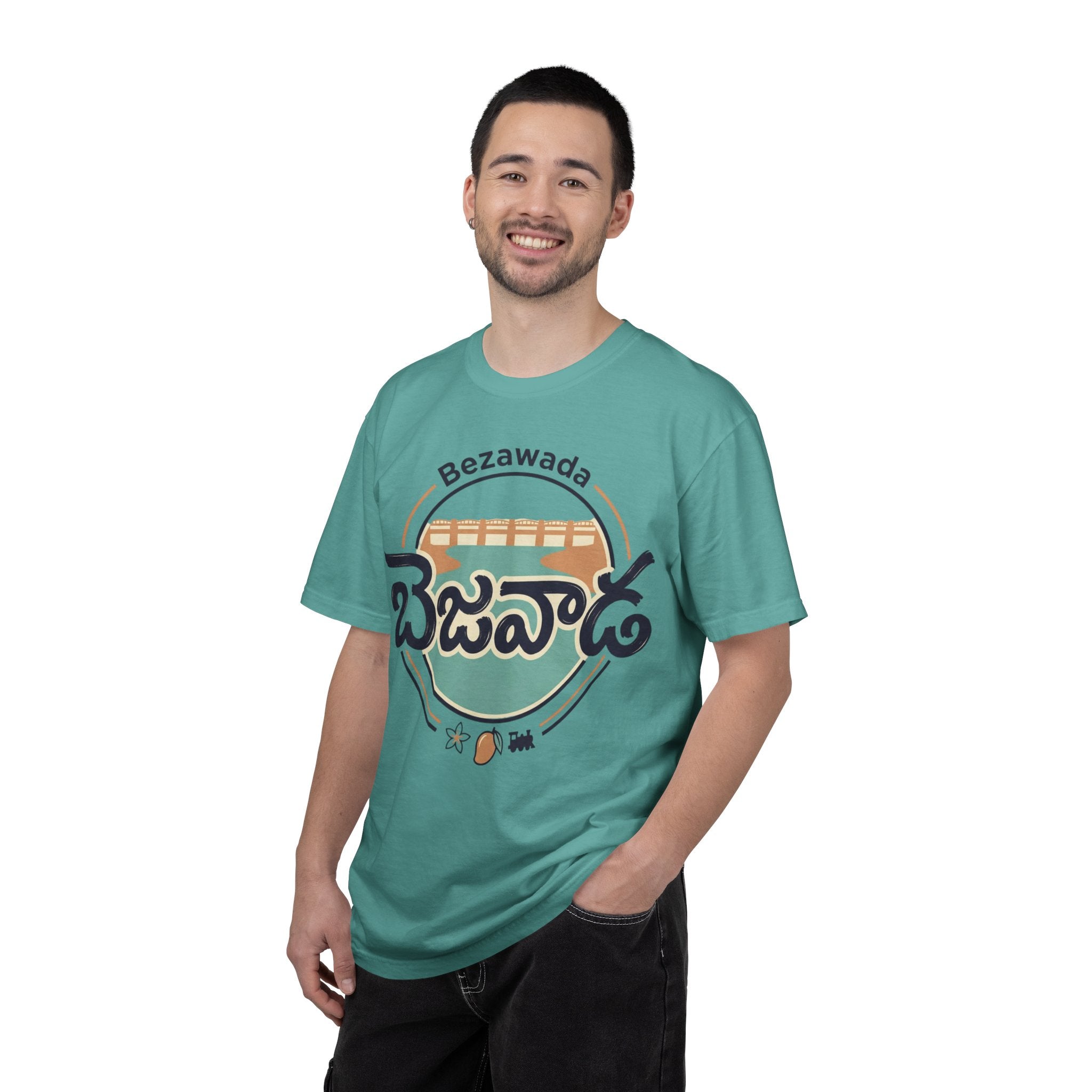 Bezawada Retro Telugu Graphic T-Shirt