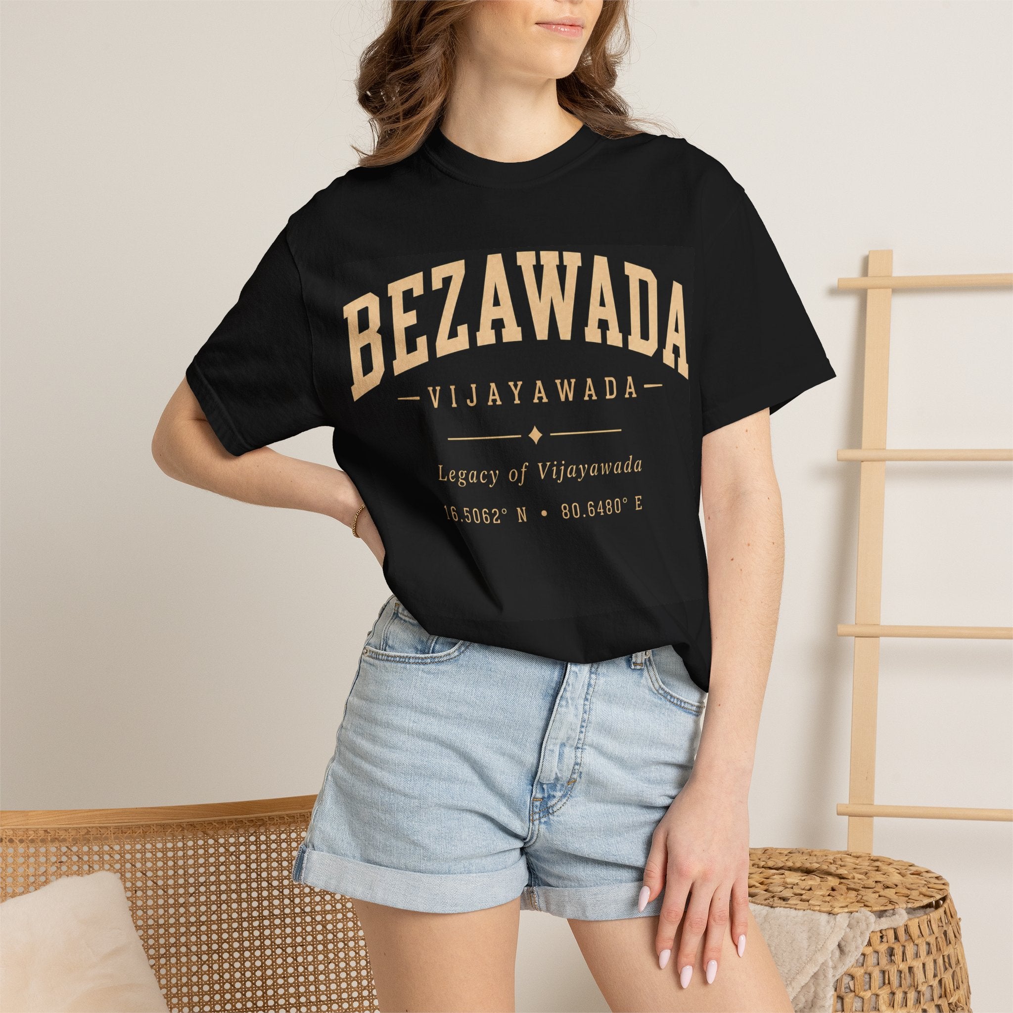 Bezawada Vijayawada Graphic T-Shirt — Vintage College-Style Tee