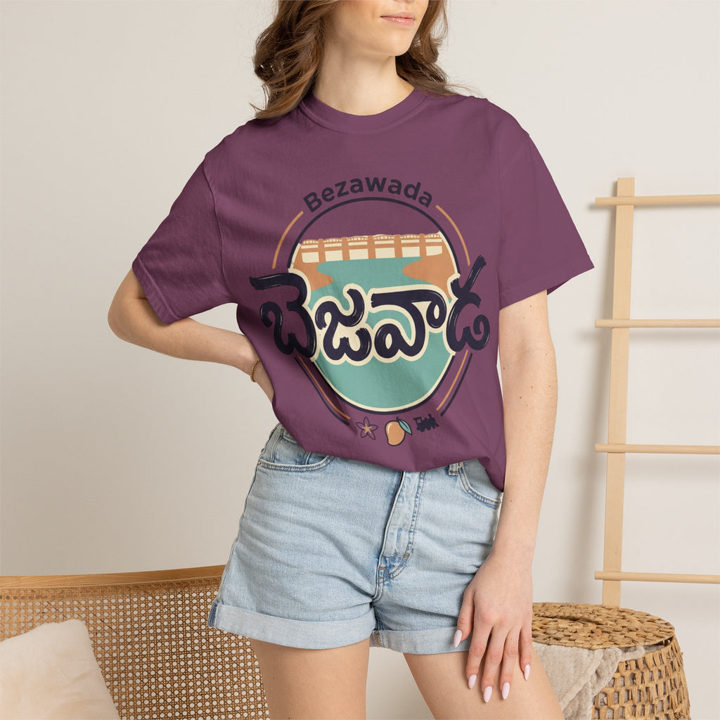 Bezawada Retro Telugu Graphic T-Shirt