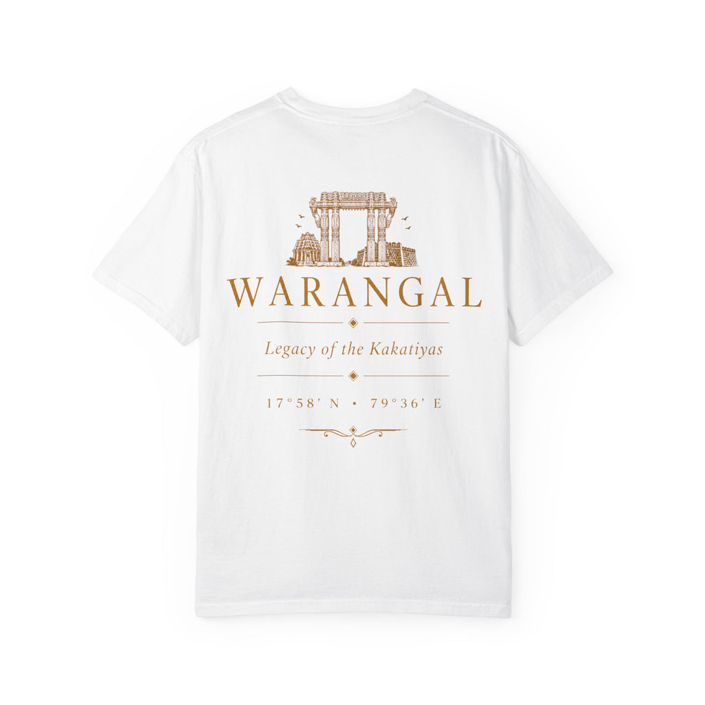Warangal Heritage T-Shirt — 'Warangal' Typography with Kakatiya Legacy Graphic